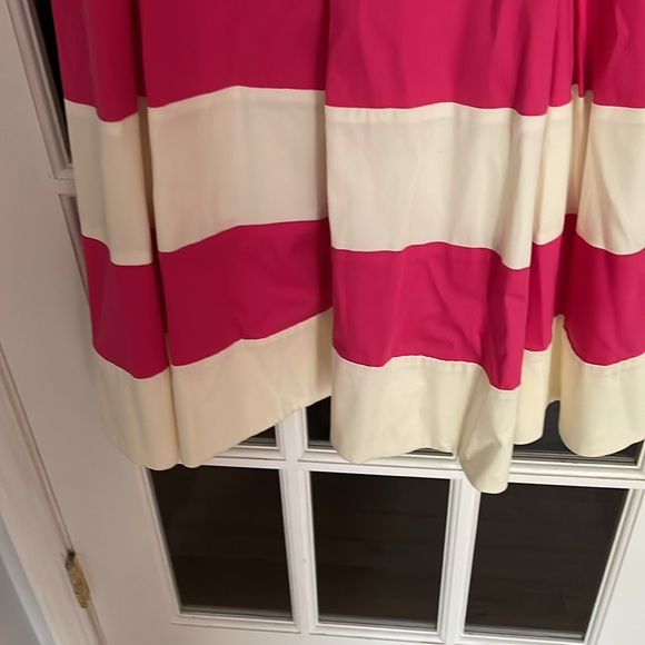 Kate Spade Mandy dress fuchsia pink with cream stripes at the bottom size 12 - Picture 3 of 5